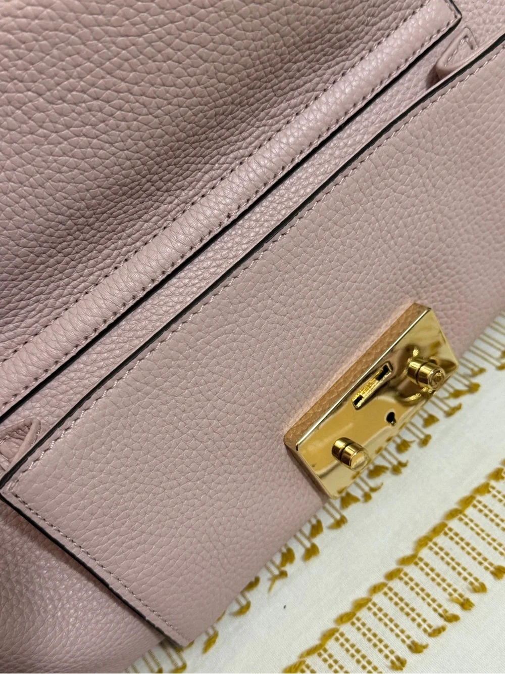 Michael Kors Blossom Pink Pebbled Leather Satchel